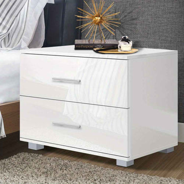Bedside Table Nightstand 2 Drawers Side Table Storage